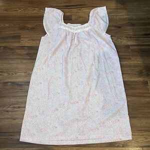 Vintage Floral‎ Pastel Cotton Dress Lace Flutter Sleeves Y2K Fairy Soft Girl 2X